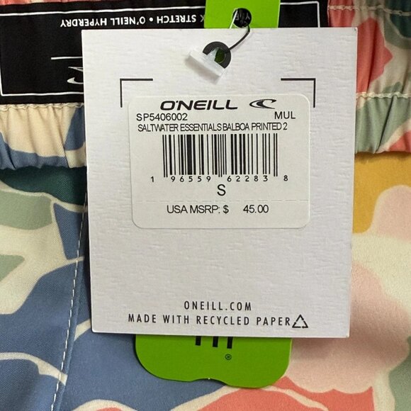 O'NEILL WOMENS SALTWATER ESSENTIALS BALBOA PRINTED 2" ELASTIC BOARDSHORTS Small - Picture 3 of 9